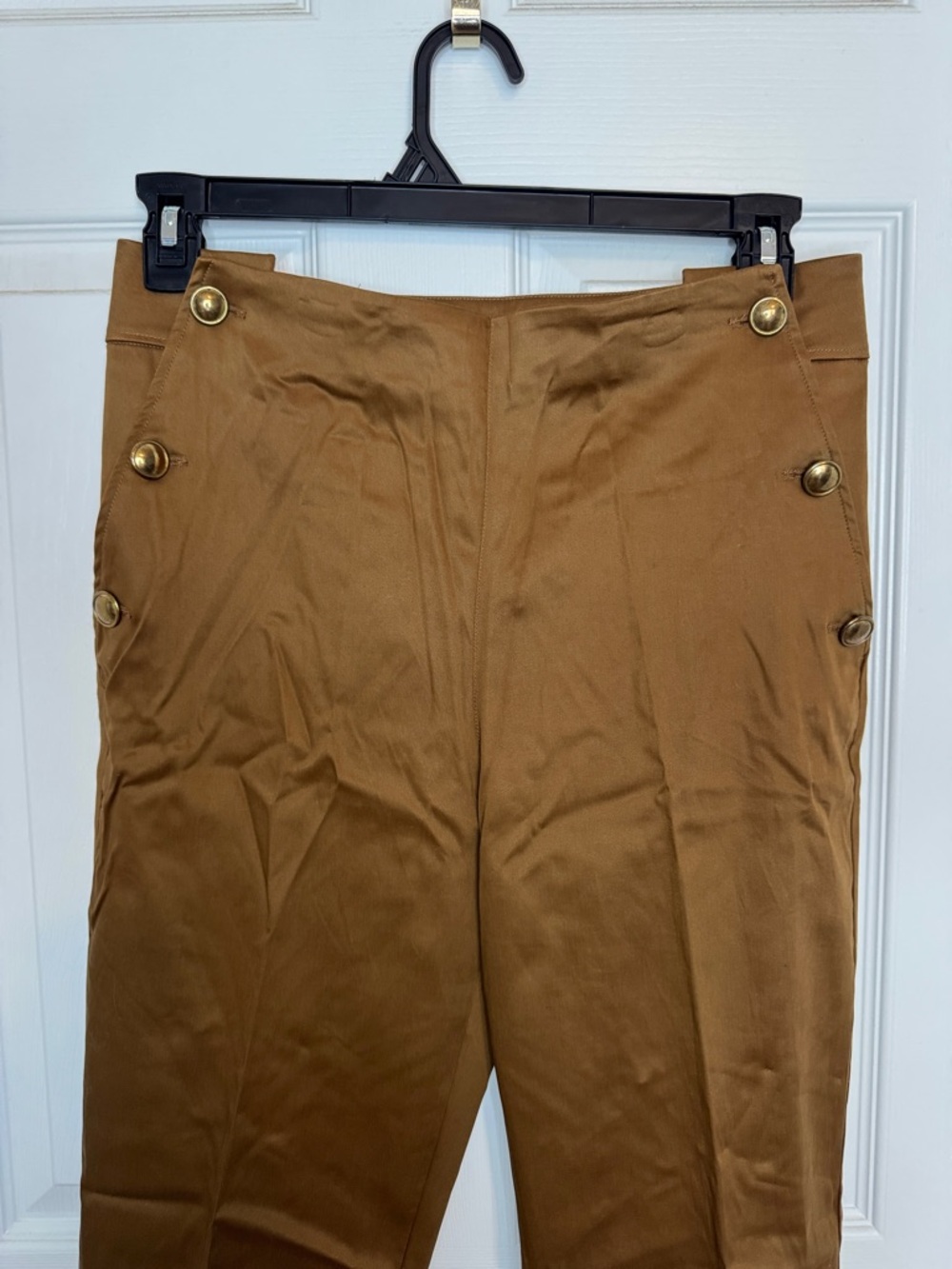 NWT Massimo Dutti Camel Brown Sailor-Button Chinos - Picture 3 of 8